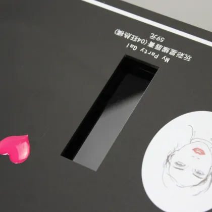 Apex black counter acrylic cosmetics shop display
