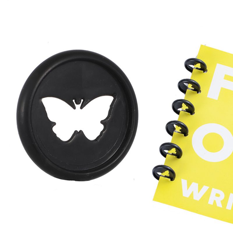 20pcs 26mm Butterfly Notebook Plastic Binding Ring Mushroom Hole Disc DIY 360 Degree Buckle Office Supplies
