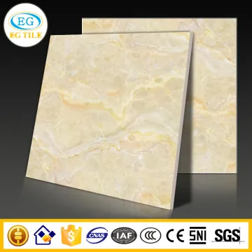 Yellow pearl jade crystalline vitrified glazed 3d flooring vitrified marble tile