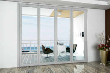 Sliding Aluminum Bifold Folding Double Glass Patio Doors