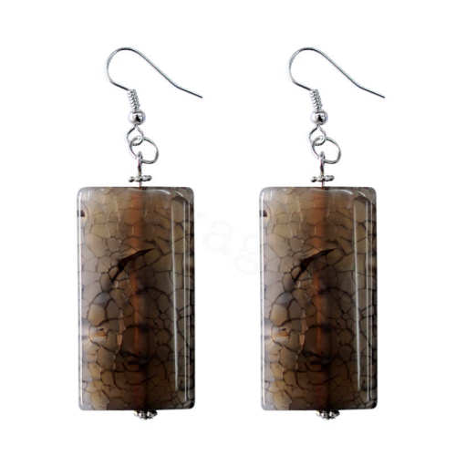 Natural Gemstone Agate Earring