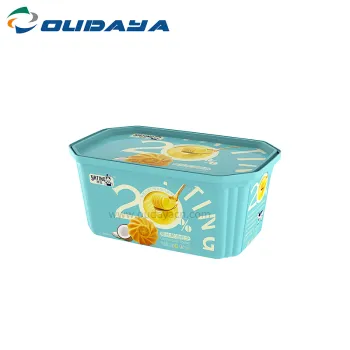 disposable plastic dessert box with lid