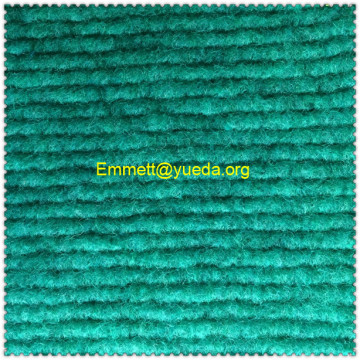 Green colour chunky jacquard knit boiled woolen fabric for overcoat