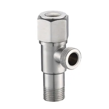 KEDAH G1/2 Angle Stop Valve 304 Stainless Steel Brushed Nickel