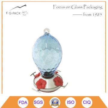 Solid Color Glass Hummingbird Water Feeder