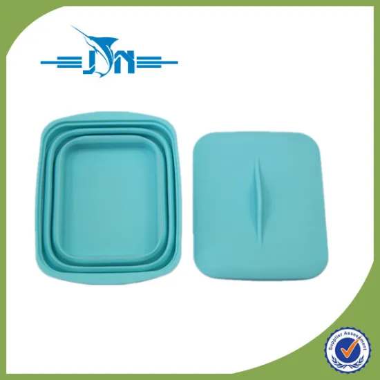 Amazon hot selling silicone collapsible lunch box