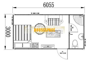 Layout Of Anti-rusted Steel Frame Modular Cottage For Vacation - Container Chalet