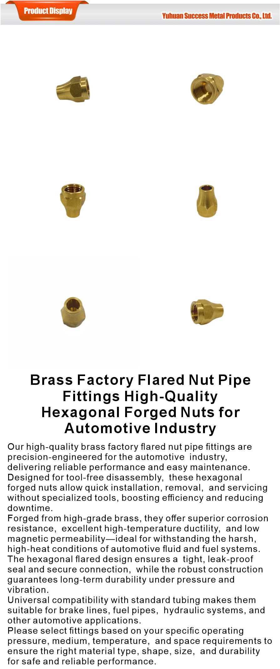 hex nut for pipe fittings