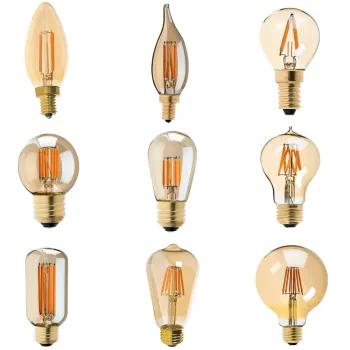 Hot Sale LED Filament Bulbs: A60/C37/G45/St64 Glass Design, 6W