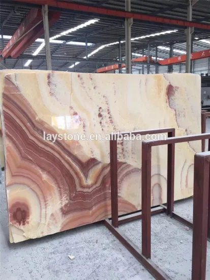 well polished reddish brown onyx stone