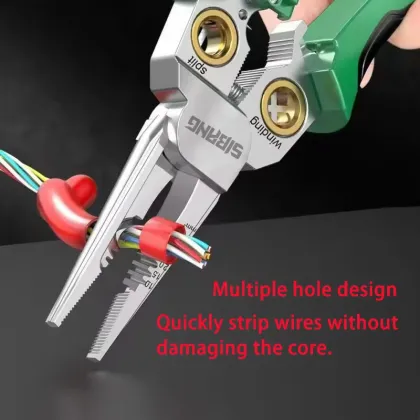 Green and black electric wire stripper