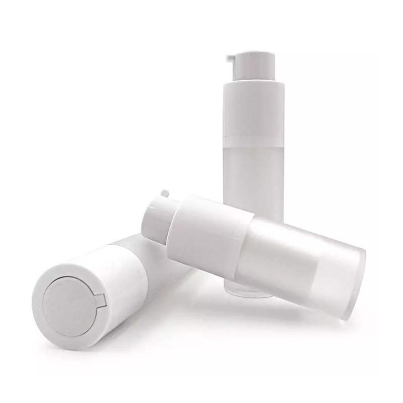 Luxury 15 ml 30 ml Vide Cosmetic Serum Twist Airless Twist Pump Pump Bottle Grosted White