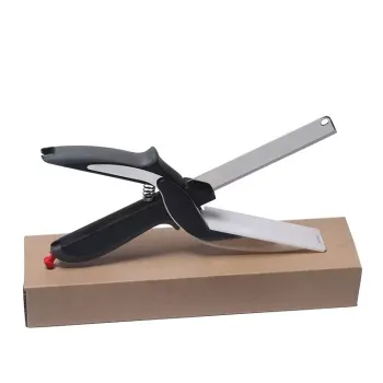 Stainless Steel 2-in-1 Kitchen Scissors: A Versatile Tool for Cutting Boards, Chopping, and More