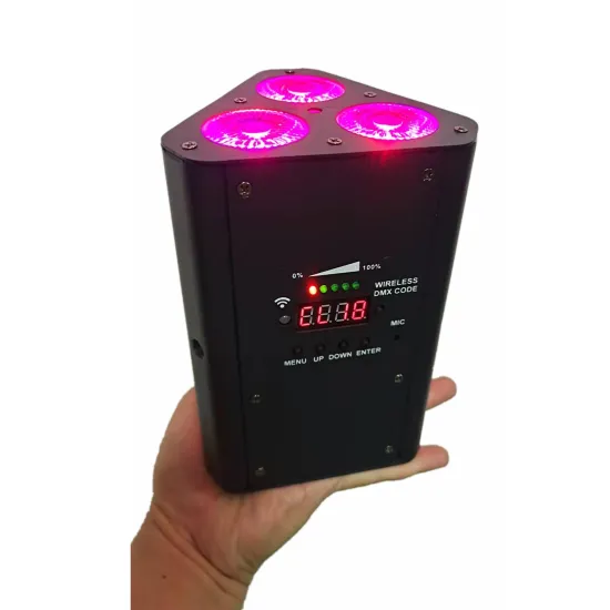 Wireless Battery Powered 6-in-1 LED Uplight 3X18W RGBAWV PAR Light