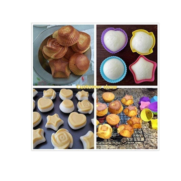 Moldes de cupcake de silicona reutilizables