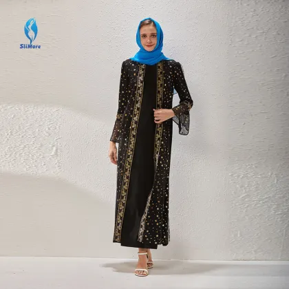 Women's Fashion Muslim Long Sleeves Abaya Islamic Clothing