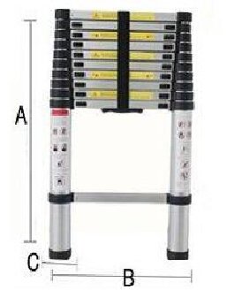 3.2M aluminium telescopic ladders