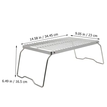 Stainless Steel Foldable Barbecue Rack for Outdoor BBQ