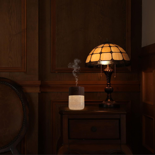 Portable Wood Aromatherapy Diffuser with Three Level Light