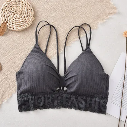 Lace Backless Fitness Sports Bra