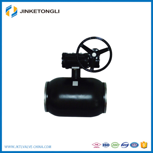 Heating System Welded Ball Valve With the Handle Gear Box