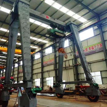 20 Ton Trackless Rubber Tyred Gantry Crane with Electric Hoist - Assembly Workshop