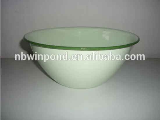 carbon steel metal enamel coating enamel popcorn bowls with roll rim
