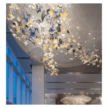 Customized Hotel Ceiling Chandeliers and Lamps for Conference Rooms and Sales Offices