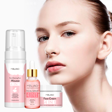 Ensemble de soins faciaux 4-en-1 du nettoyage en profondeur
