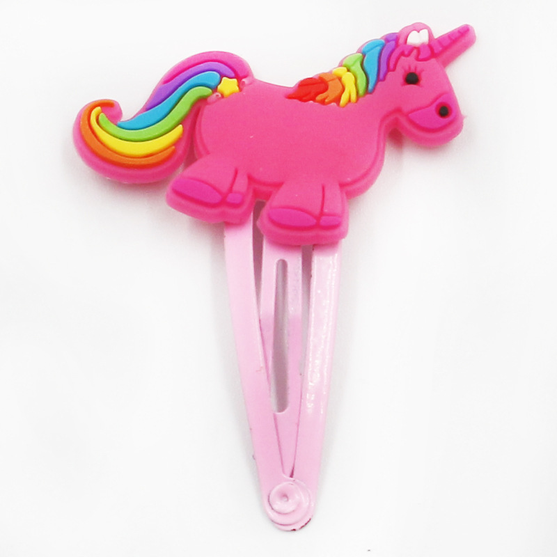 Children's fashion soft adhesive unicorn bb hairpin (12)