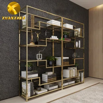 Modern Metal & Glass Home Furniture: Bookcases, Wine Cabinet & Decor for Sale