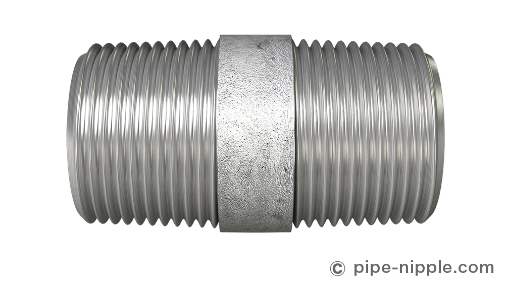 1 piece Galvanized Steel Shoulder Nipple Pipe Fitting 1-1/2" x 6" 