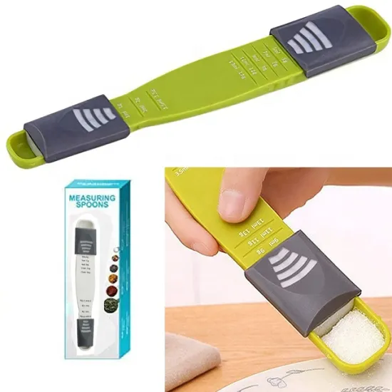 Adjustable Measuring Magnetic Spoon for Baking: Scoop and Measure Liquid Double Head