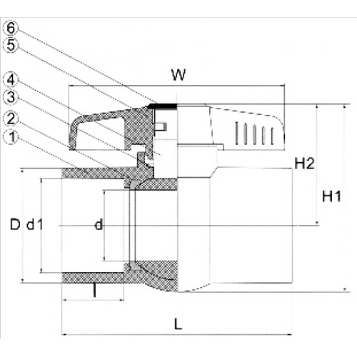 UPVC Compact Ball Valve Thread Connector