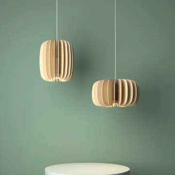 Recyclable Felt Chandelier Light with Acoustic Properties for Noise Reduction in Offices