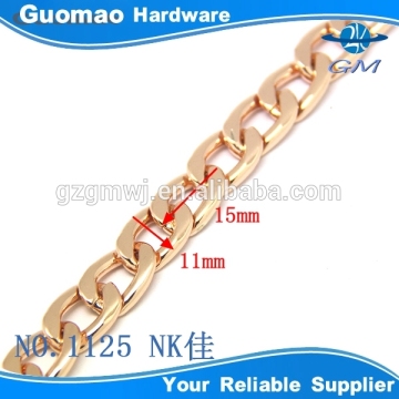 Wholesale modern polishing plated gold twist bag chain purse chain luxury chain