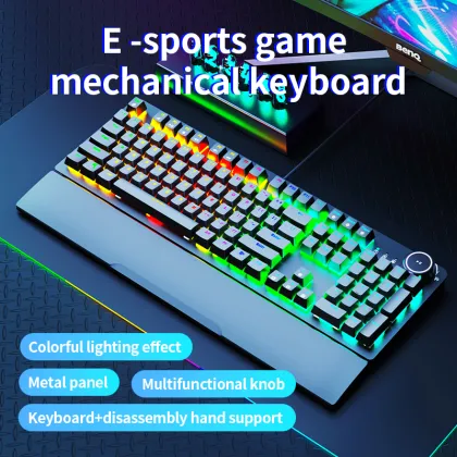 Mechanical Wired Keyboard GK515 New RGB Backlight 104 Key Game Keyboard