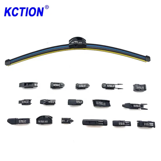 KCTION 2024 Bestselling High-Quality SK6 Shrapnel Natural Rubber Strip Multi-Functional Boneless Wiper Blade - Size 14/32