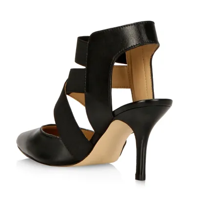 genuine leather and suede stiletto heel shoes