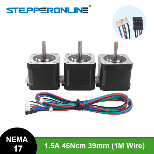 Nema 17 Stepper Motor 39mm 42 Motor Nema17 42BYGH 45Ncm Step Motor 4-lead for 3D Printer CNC Printing XYZ