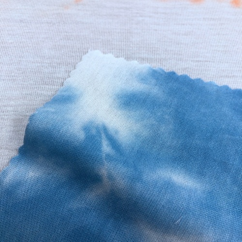 Textil Siro Jersey Terileno Tejido de rayón con efecto tie dye