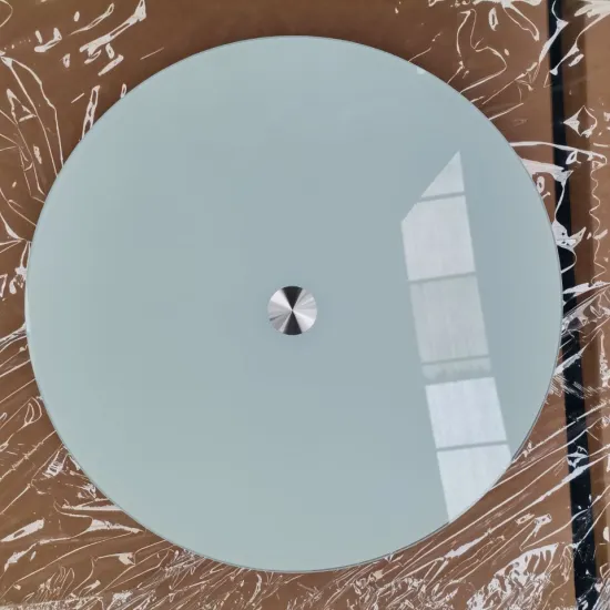 35cm diameter round tempered glass plate