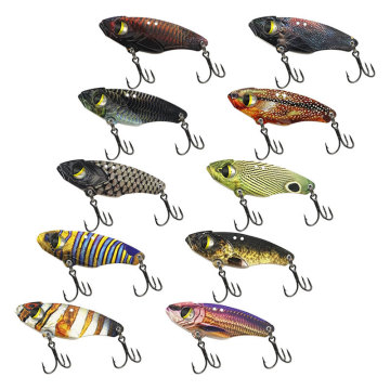 5G-14G Rattlesnake Vib Metal Lure with 3D Painting Bionic Design and Treble Hook