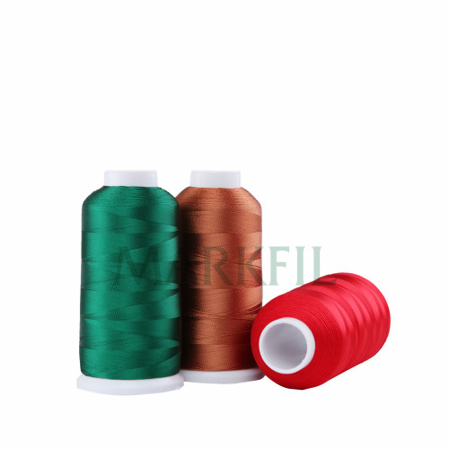 100% Viscose thread on plastic tube