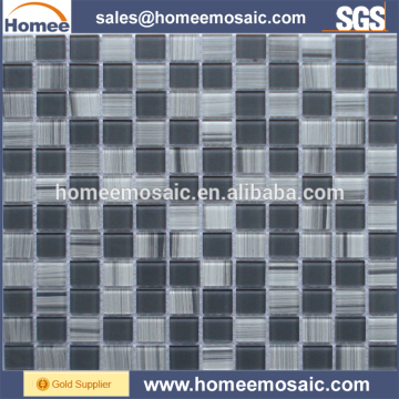 Gray color hand wring swimming pool glass mosaic