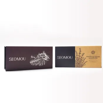 Customizable Organic Single Essential Oil 6-Piece Set with Gift Box and Diffusers