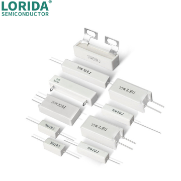 Résistance de ciment en céramique Lorida - 5W à 100W: résistance de charge vieillissante pour les diviseurs de fréquence des haut-parleurs