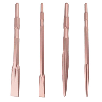 Professional Hex Shank Electric Hammer Drill Bits for Stone, Concrete, and Brick - 280/400mm Flat Pointed Chisels