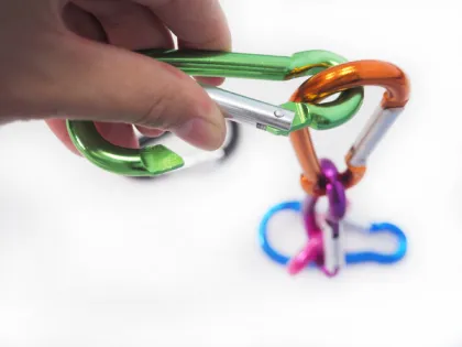 Climbing carabiner D shape carabiner clips