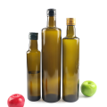 500 ml bouteille en verre d'huile d'olive ambre ronde